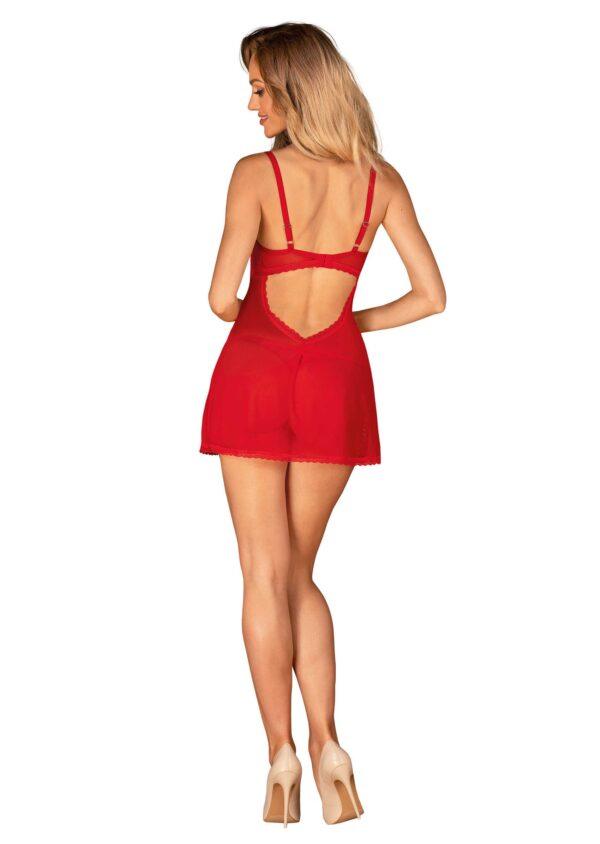 Chilisa babydoll et string - Rouge – Image 5