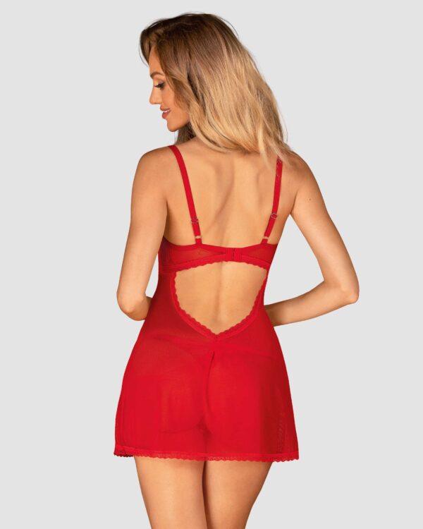 Chilisa babydoll et string - Rouge – Image 7