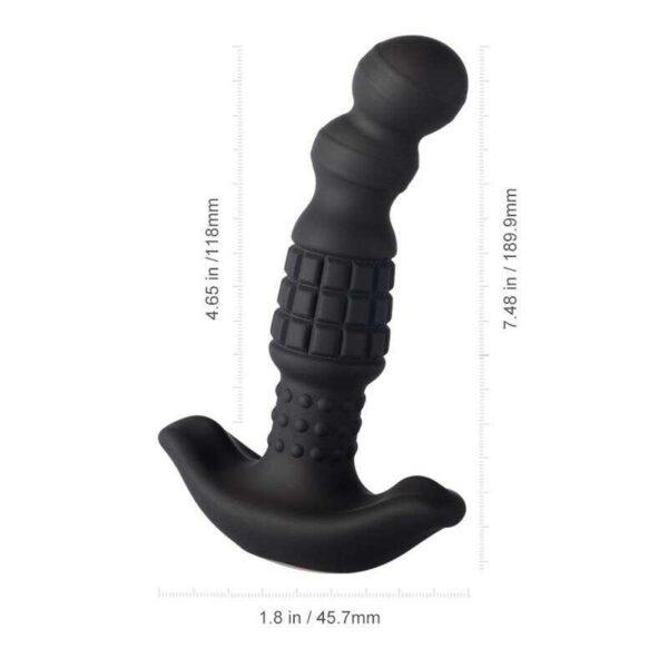 Pineapple Man - Masseur prostatique vibrant à billes roulantes - Noir – Image 7