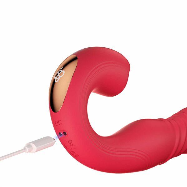 JOI THRUST 2 Bleu - Vibromasseur point G - lèche-clitoris - va et vient contrôlé par application – Image 6
