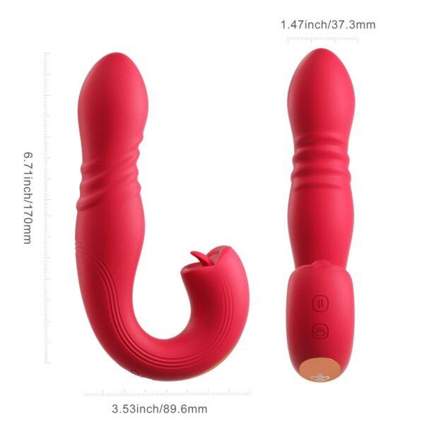 JOI THRUST 2 Bleu - Vibromasseur point G - lèche-clitoris - va et vient contrôlé par application – Image 7