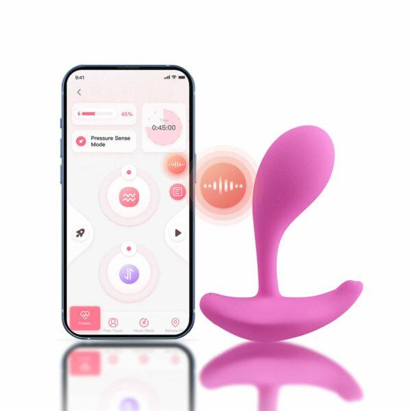 Oly 2 Vibromasseur à pression et application controlable avec le voix Rose – Image 5