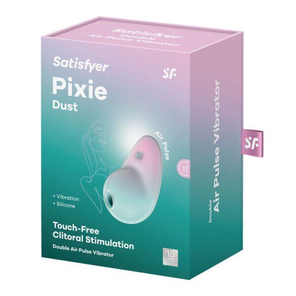 Pixie Dust vibromasseur à ondes de pression - Vert et rose – Image 3