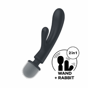 Triple lover Rabbit et Wand Satisfyer - Noir