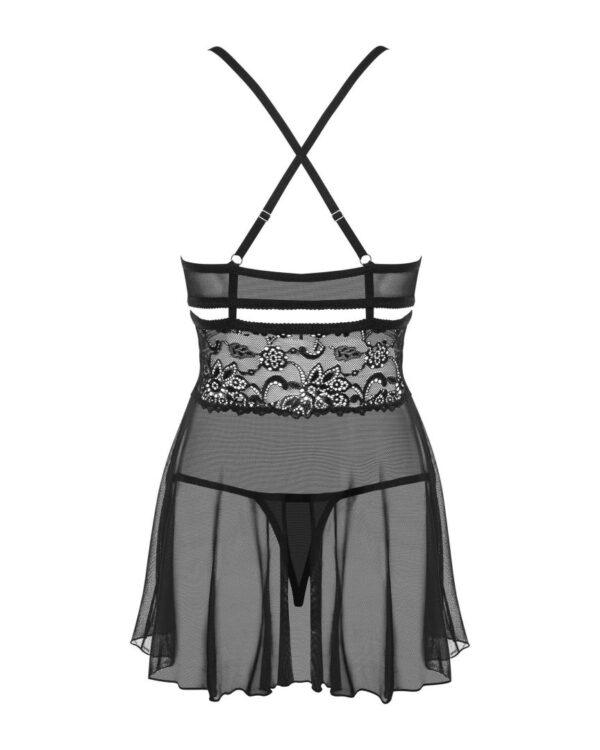 838-BAB-1 babydoll - Noir – Image 5