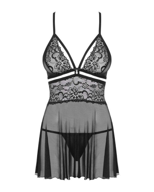 838-BAB-1 babydoll - Noir – Image 6