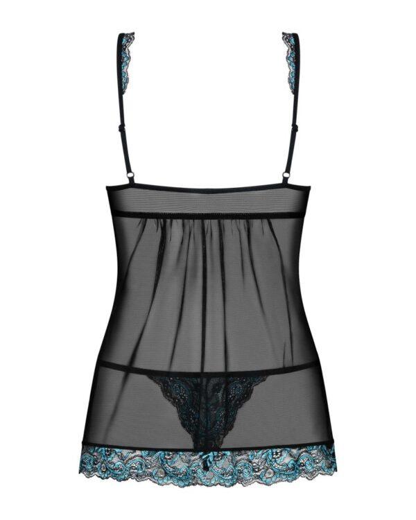 Amanta Babydoll - Noir et Turquoise – Image 6