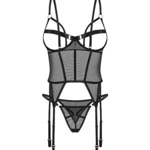 Euridia corset et string - Noirs