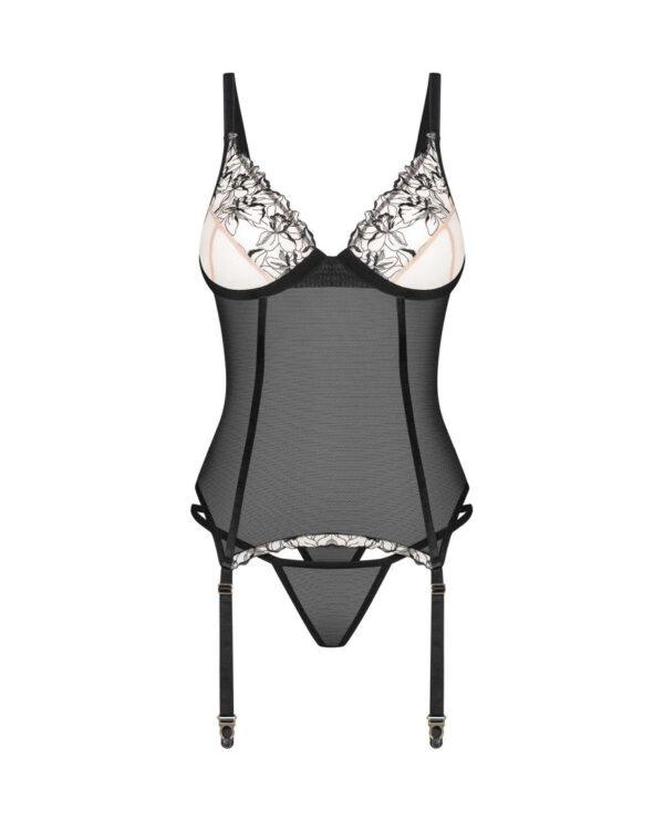 Vila blanes corset et string - Noirs