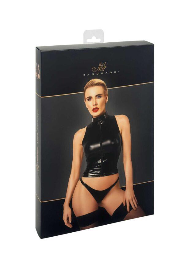 F324 Glam Top wetlook avec corset en vinyle – Image 8