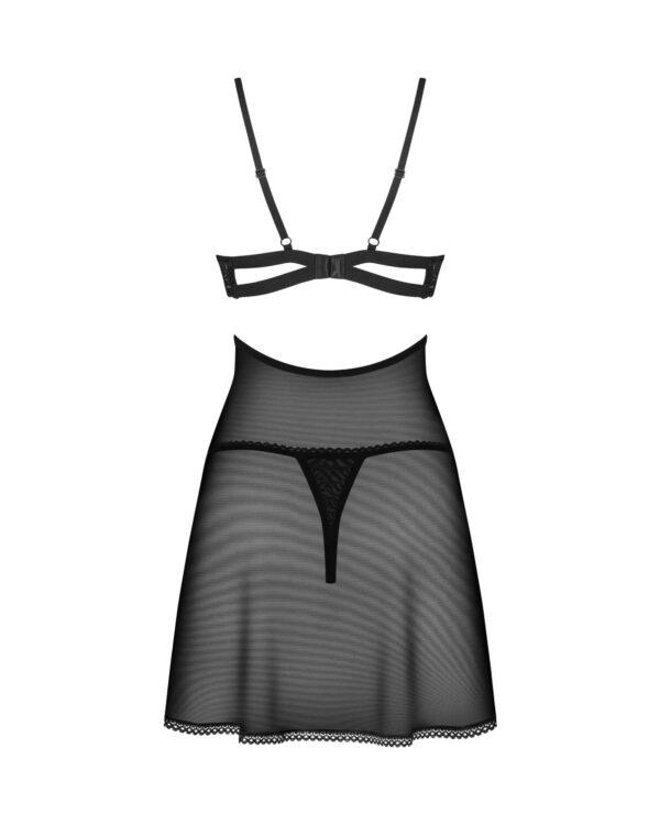 Nutris babydoll et String - Noire – Image 7