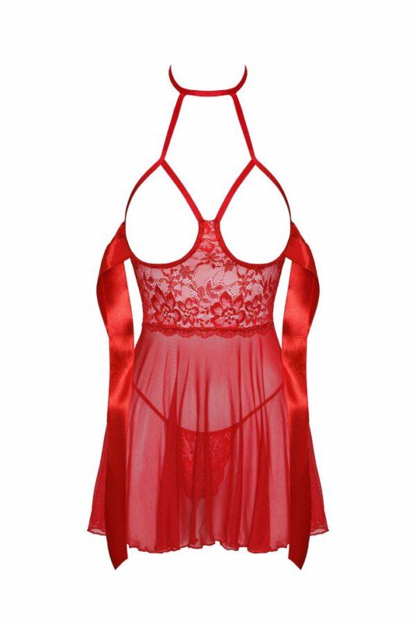 Sexy Kiss 247 babydoll et ruban de satin - Rouge – Image 6