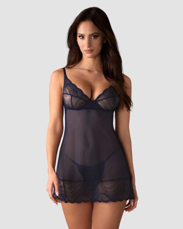 Nightly Blue nuisette et string - Bleu – Image 3
