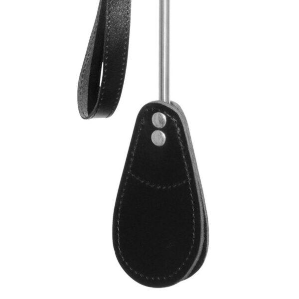 Cravache Métal Courte mèche Large Noir – Image 3