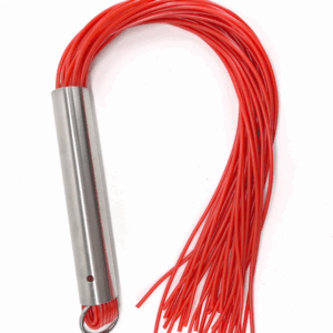 Martinet homme rouge manche métal lanières en PVC