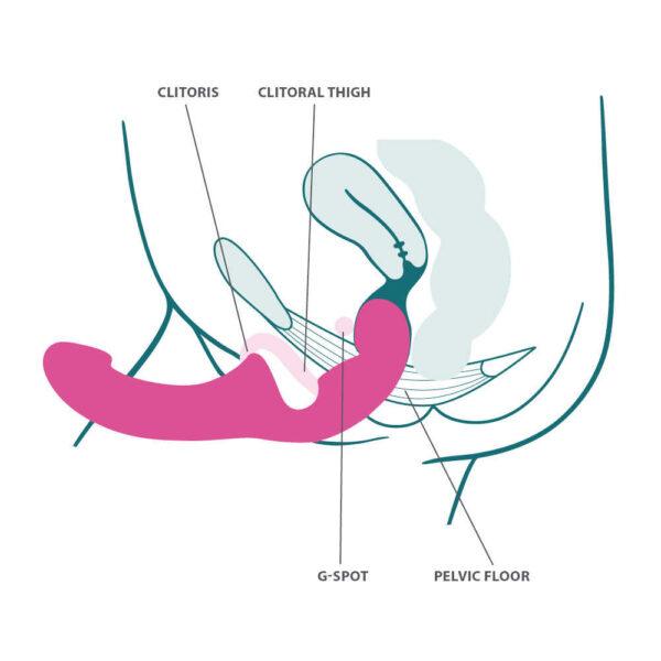 Share Lite - Gode à double extrémité - Rose – Image 8