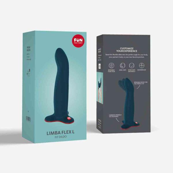 Limba Flex L - Dildo pliable - Bleu velours – Image 7
