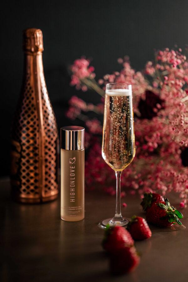 Huile de massage luxueuse Fraises et champagne - 120 ml – Image 8