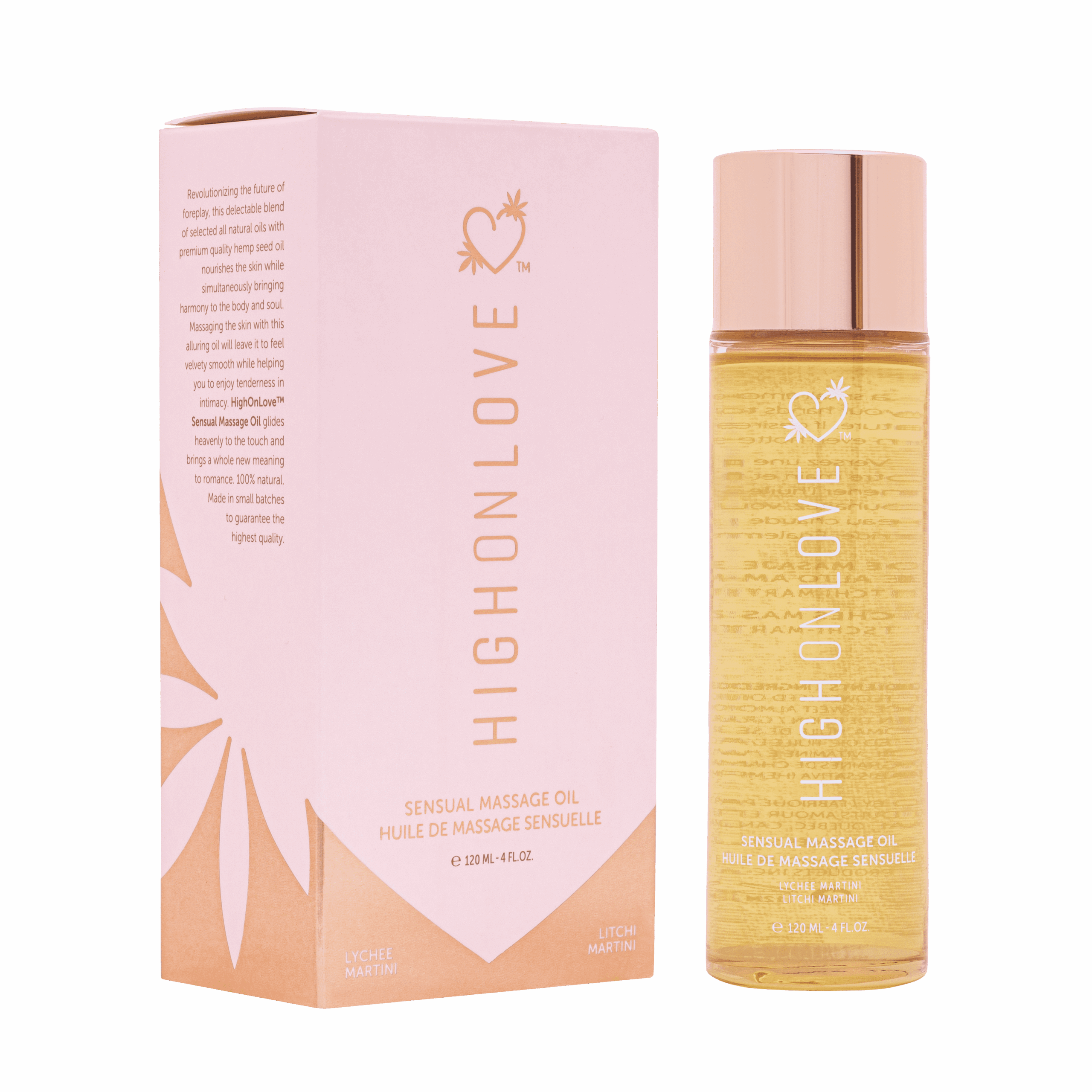 Huile de massage luxueuse Martini au Litchi - 120 ml
