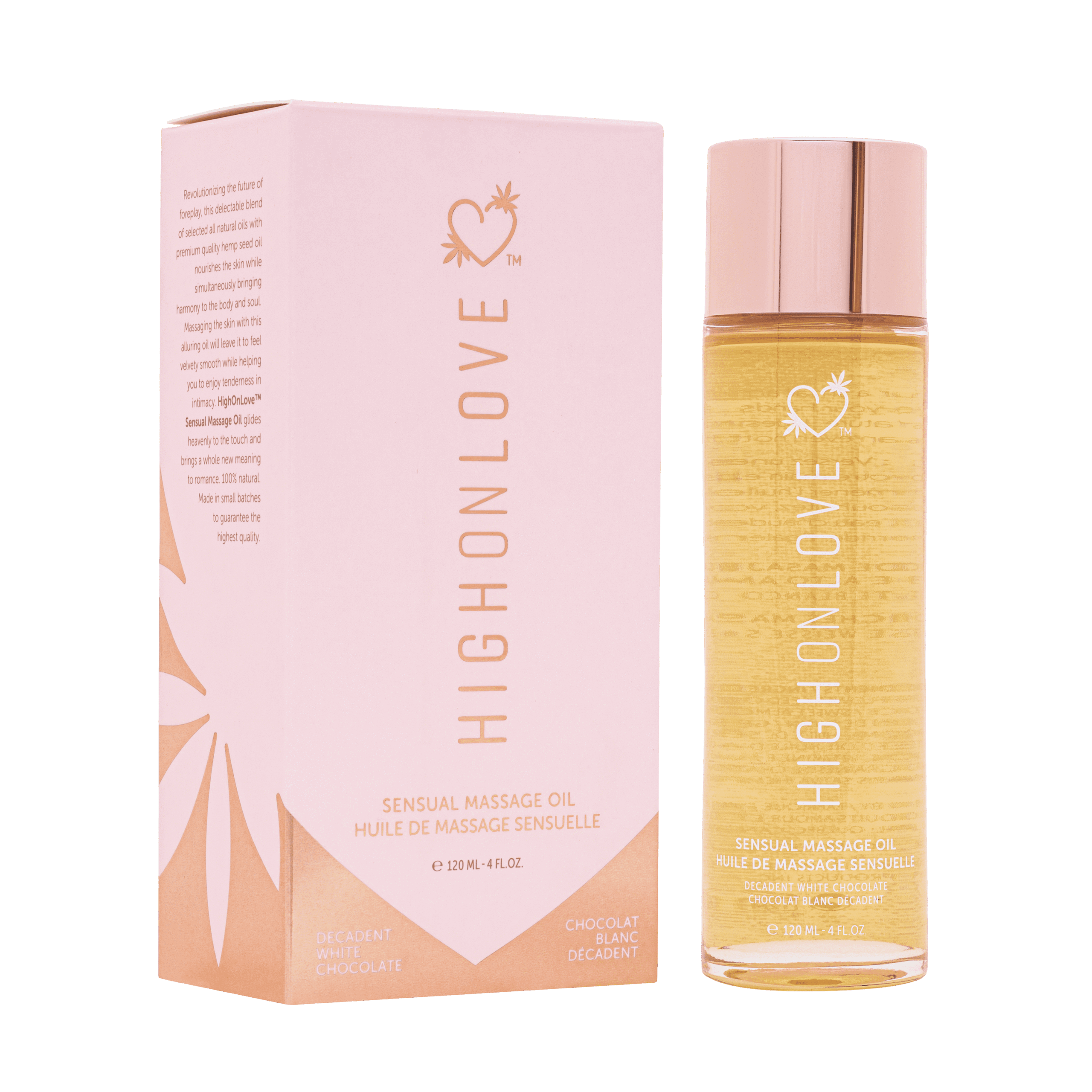Huile de massage luxueuse Chocolat blanc décadent - 120 ml