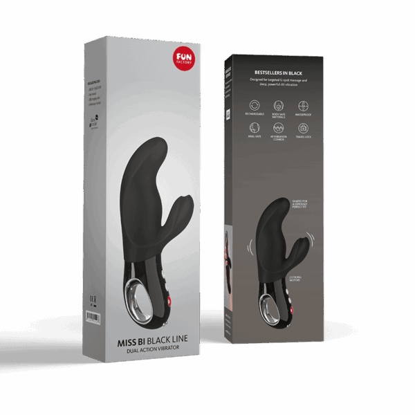 Miss Bi - Vibromasseur rabbit puissant - Noir – Image 4