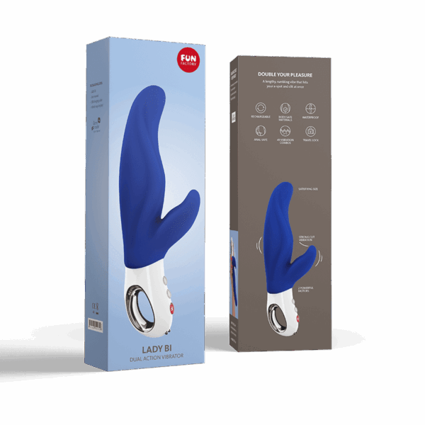 Lady bi - Vibromasseur Rabbit - Bleu marine – Image 4