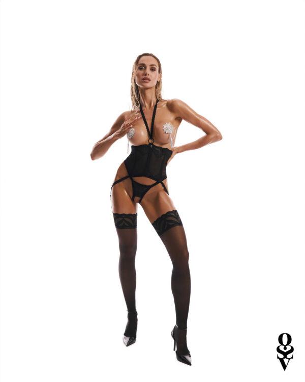 Alliane corset et string - Noirs – Image 4