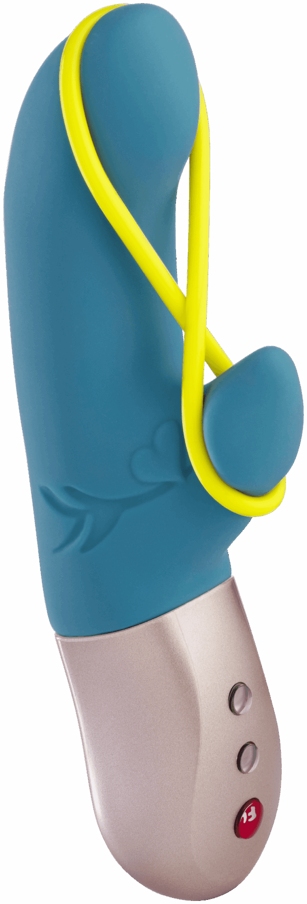 Amorino - Vibromasseur Rabbit silencieux - Pétrole et jaune fluo