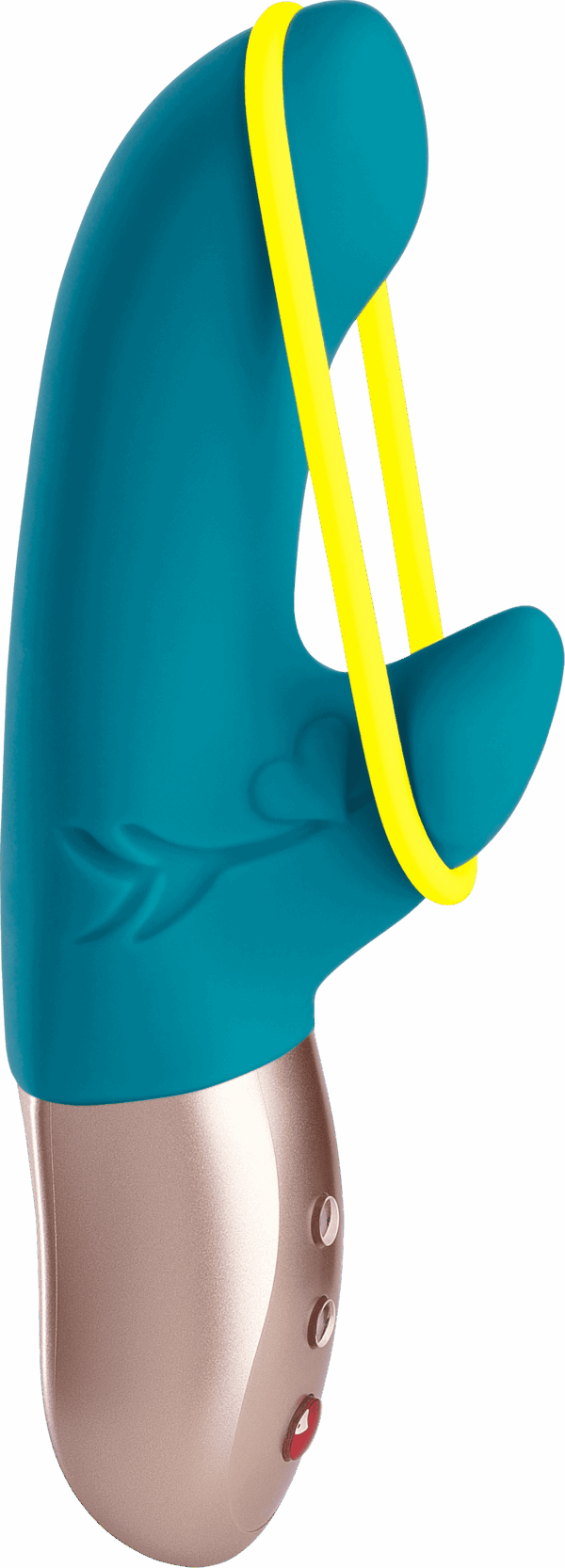 Amorino - Vibromasseur Rabbit silencieux - Pétrole et jaune fluo – Image 3