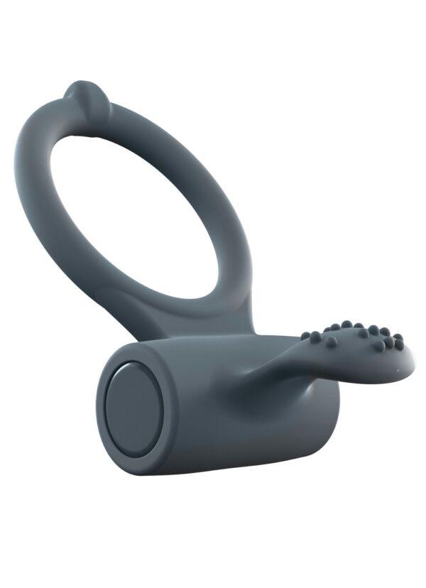 Cockring Vibrant Power Clit + - Noir
