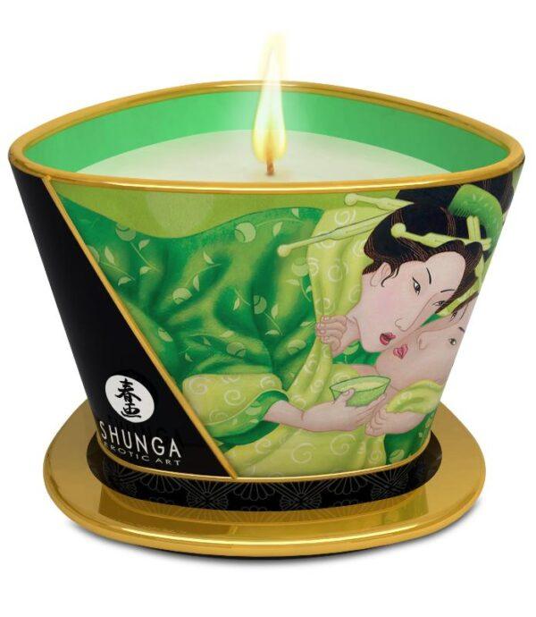 Bougie de massage lueur et caresses - Zenitude Thé vert exotique – Image 3