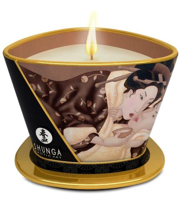 Bougie de massage lueur et caresses - Excitation Chocolat enivrant – Image 3