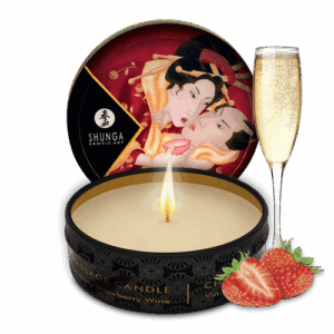 Mini bougie de massage - Vin pétillant à la fraise