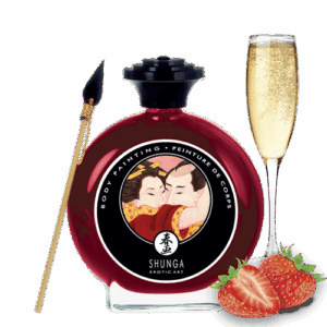 Peinture de corps embrassable - Vin pétillant à la fraise
