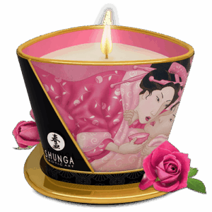 Bougie de massage lueur et caresses - Aphrodisia Rose