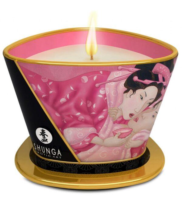 Bougie de massage lueur et caresses - Aphrodisia Rose – Image 3