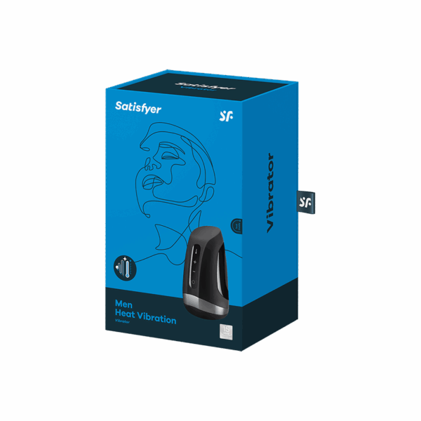 Men Heat Vibration - Noir et Argent Masturbateur Satisfyer – Image 6