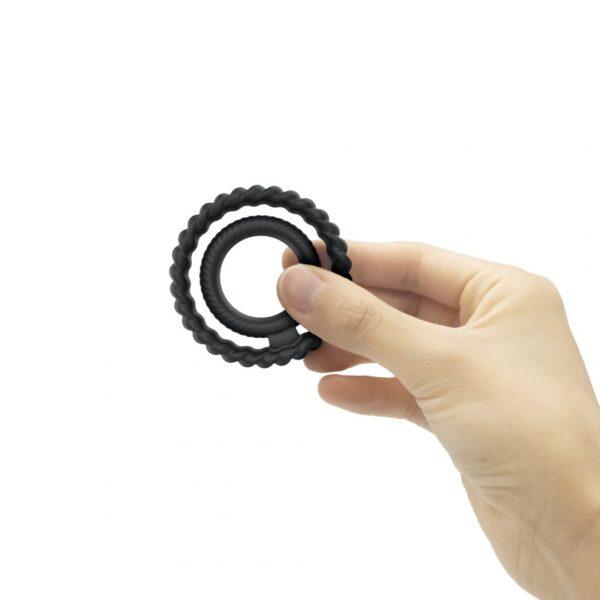 Cockring Dual ring Dorcel - Noir – Image 10