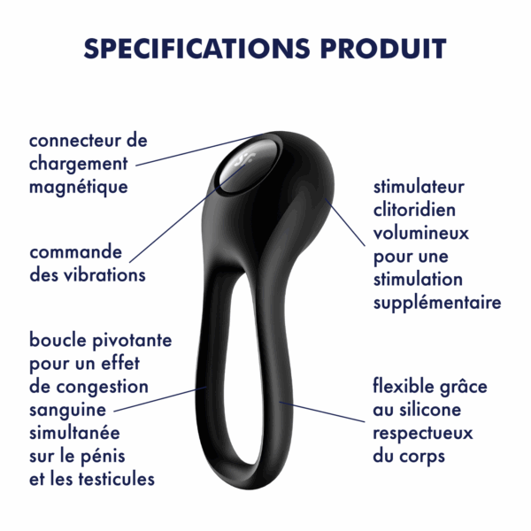 Majestic Duo - Noir Cockring  Satisfyer – Image 7