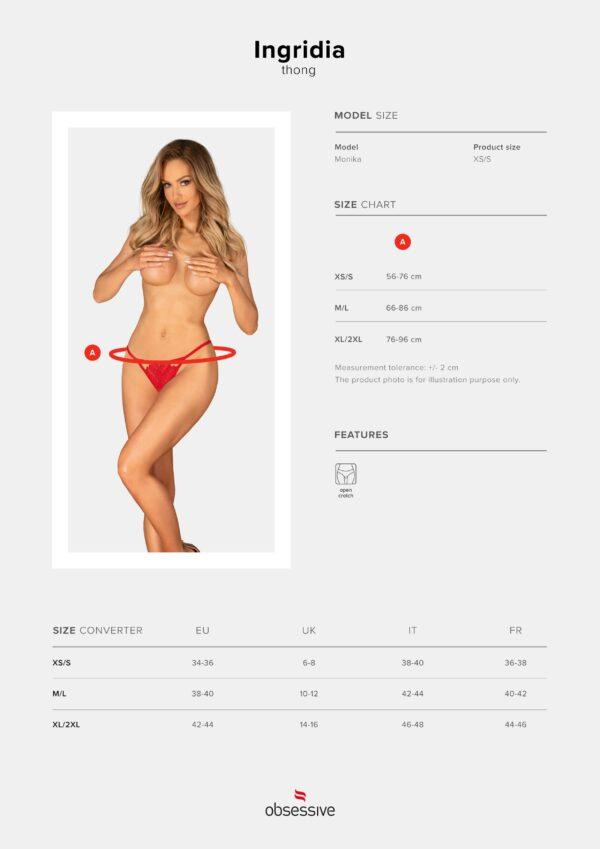 Ingridia string ouvert - Rouge – Image 14