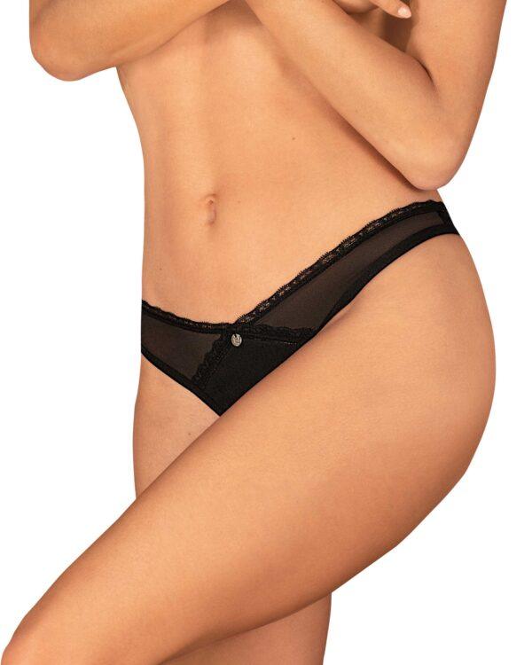 Latinesa string ouvert - Noir – Image 4
