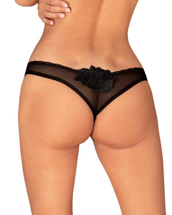 Latinesa string ouvert - Noir – Image 5