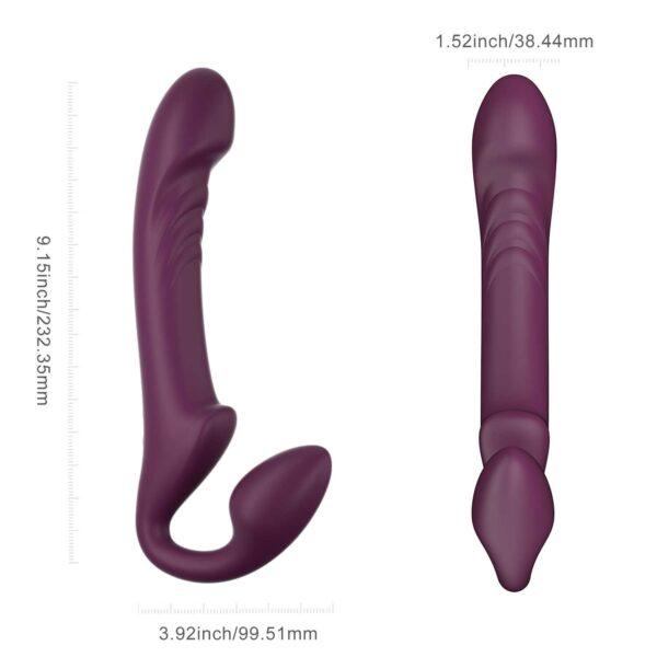 Bliss Strap-on tête rotative télécommandé - Bordeaux – Image 5