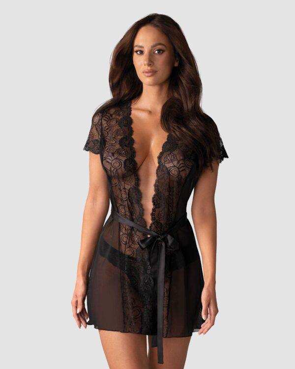 Alluria Peignoir - Noir – Image 6
