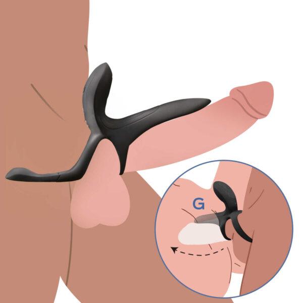 PLEASURE PIVOT Vibromasseur pour couples contrôlé par application - Noir – Image 5