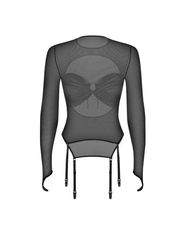 Aurorium blouse à manches longues noires – Image 3