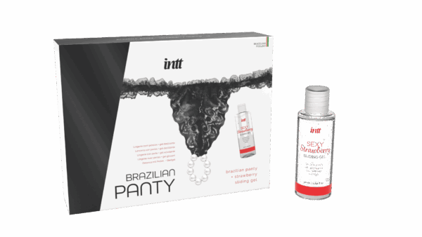 Black brazilian panty - String et lubrifiant