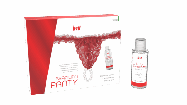 Red brazilian panty - String et lubrifiant