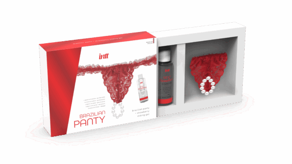 Red brazilian panty - String et lubrifiant – Image 3