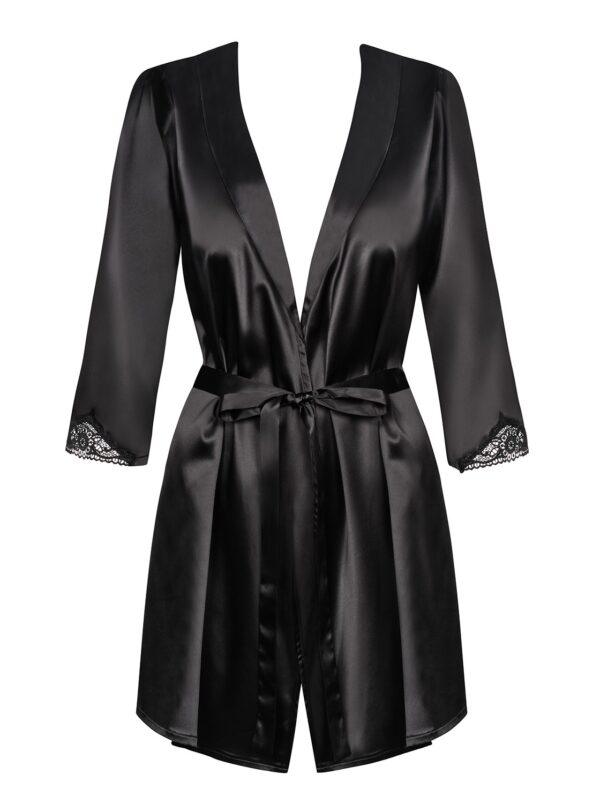 Satinia Peignoir - Noir – Image 4